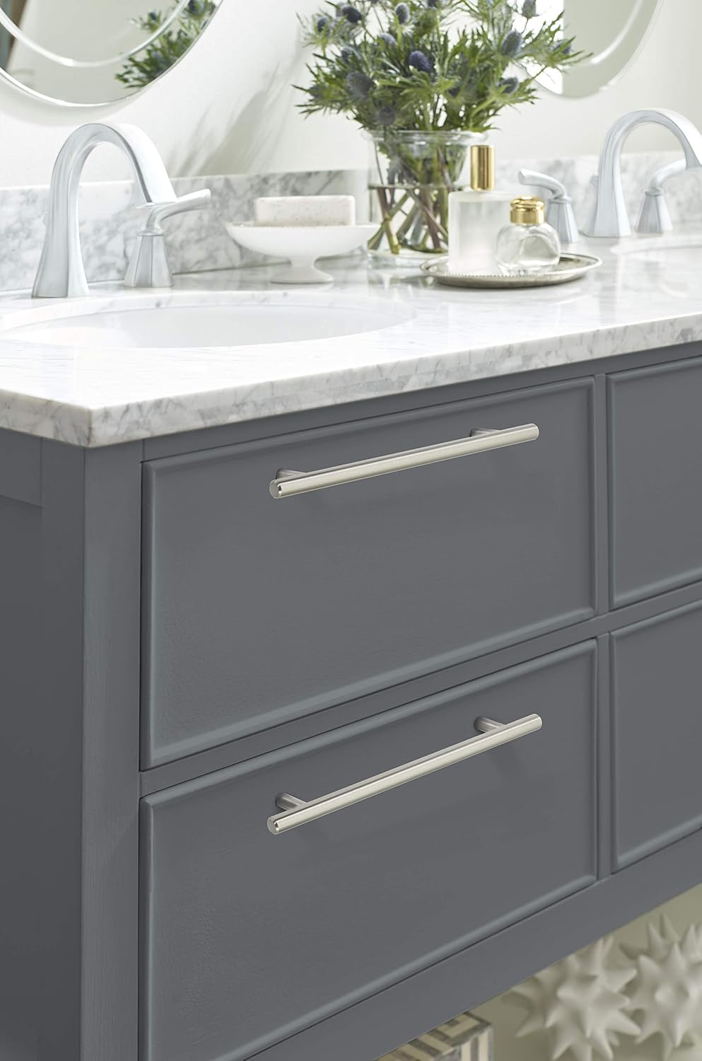 Satin Nickel Cabinet Pull 7 in 10 Pack Q259280