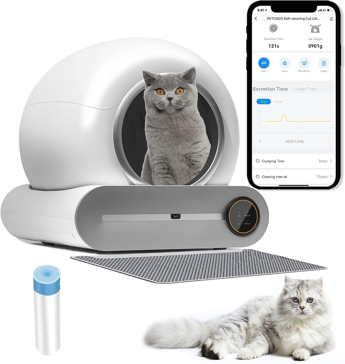 Extra Large Self-Clean Cat Litter Box N6627
