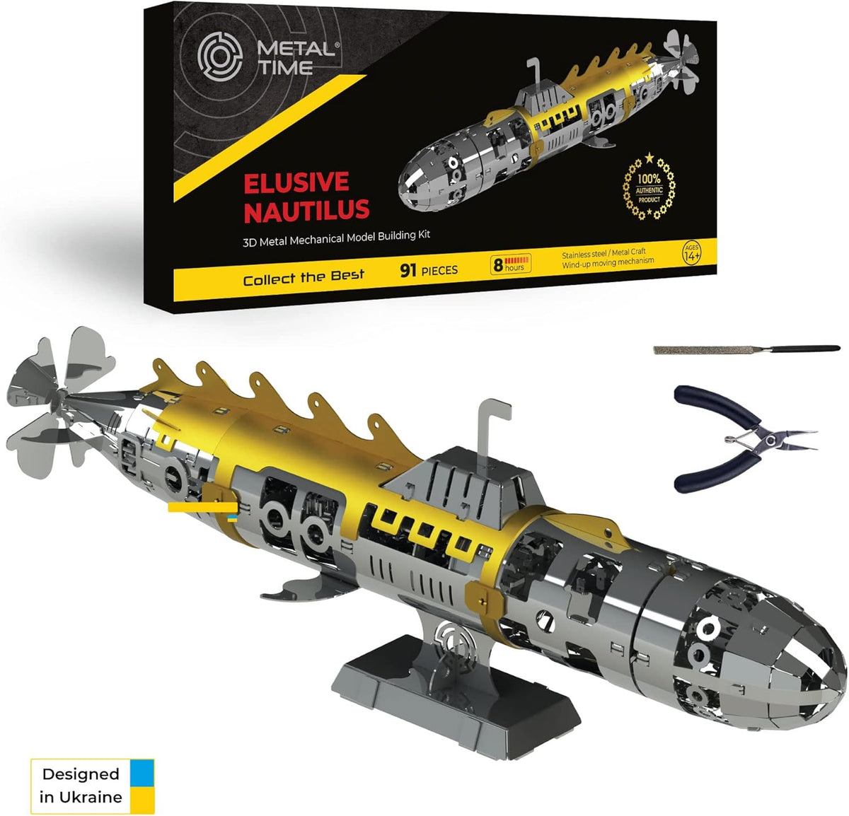 91 Pieces Stainless Steel Mechanical Model Building Kit P847880