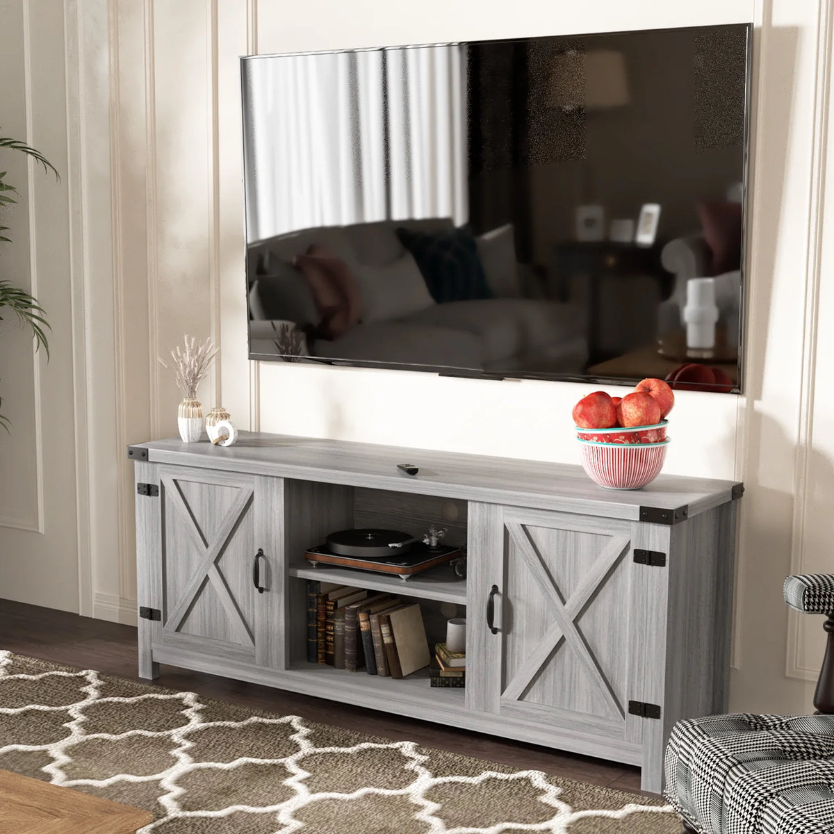 Walnut TV Stand Media Console S917716