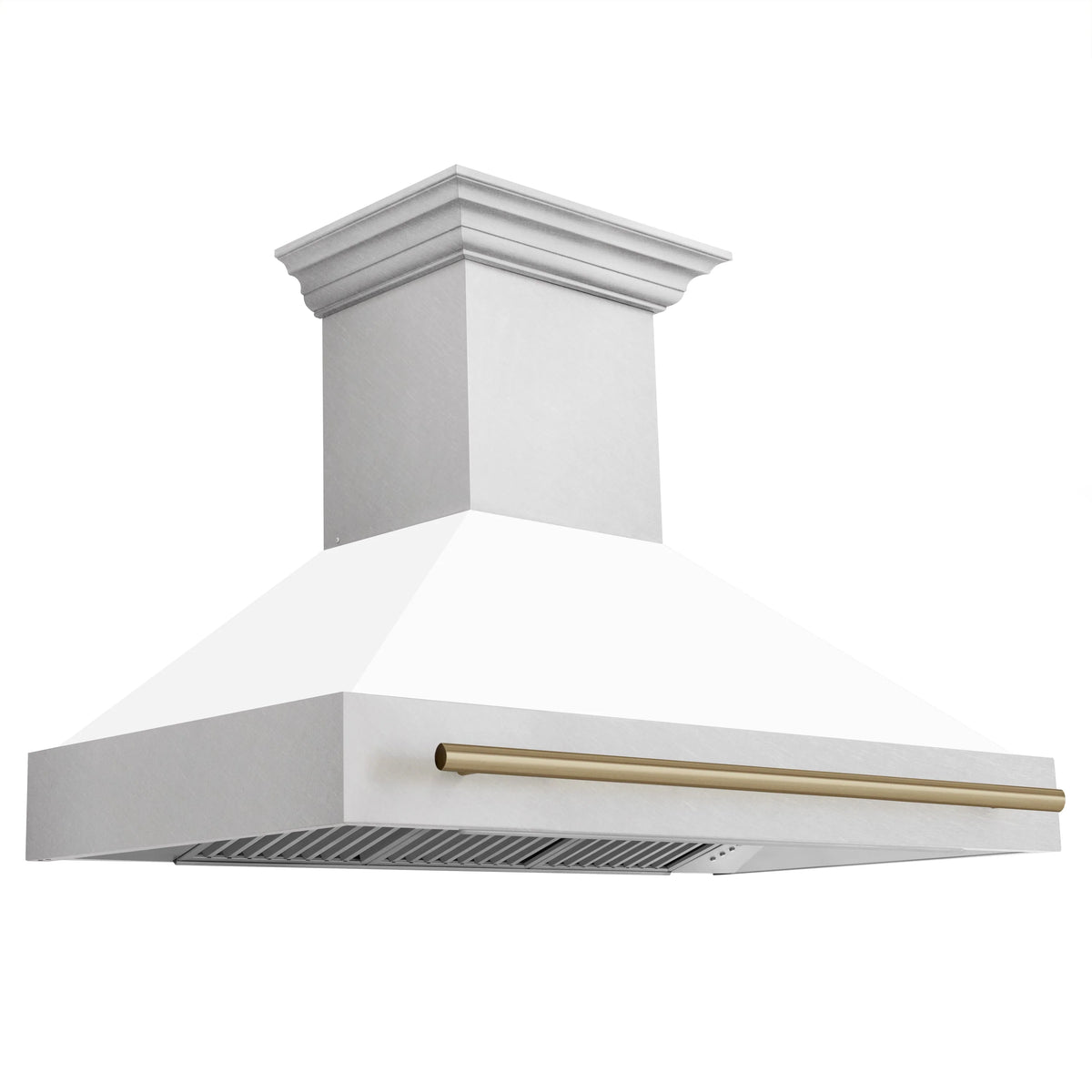 48 Inch Stainless Steel Range Hood with White Matte Shell T431553