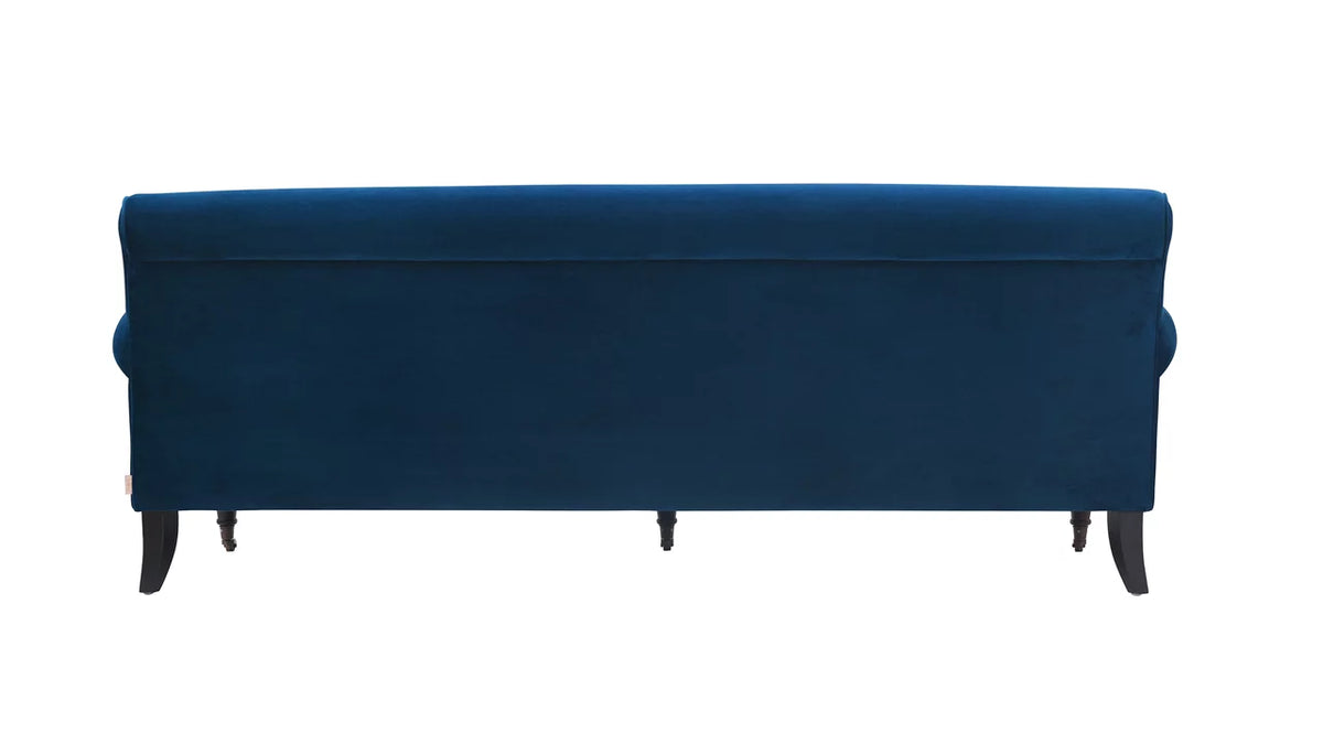 Navy Blue Sofa with Metal Casters I937341
