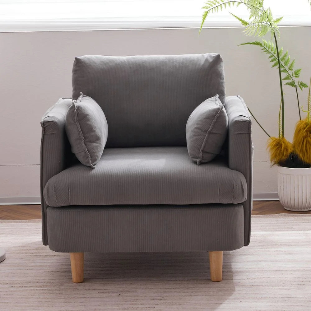 Upholstered Armchair with 2 Pillow J5198