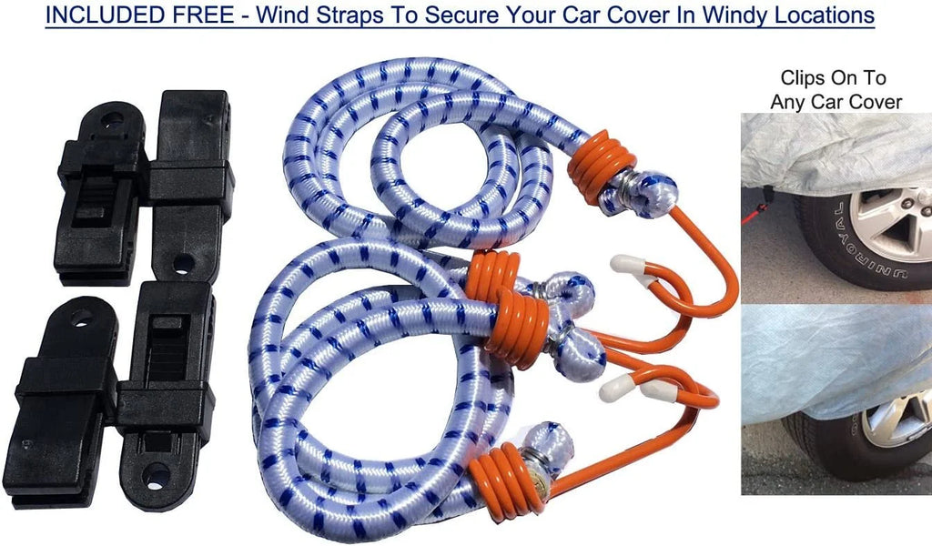 SUV Cover with Fleece Lining, Anti-Theft Cable Lock, Storage Bag & Wind Straps Q443028