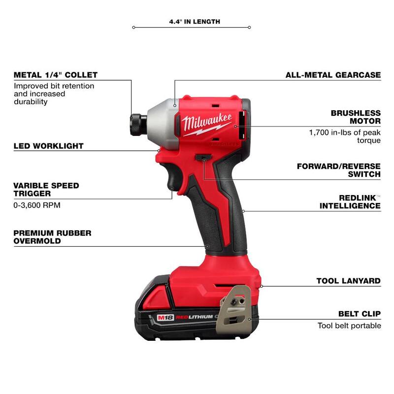 18V Lithium-Ion Brushless Cordless Compact Drill/Impact Combo Kit with Reciprocating Saw M60113