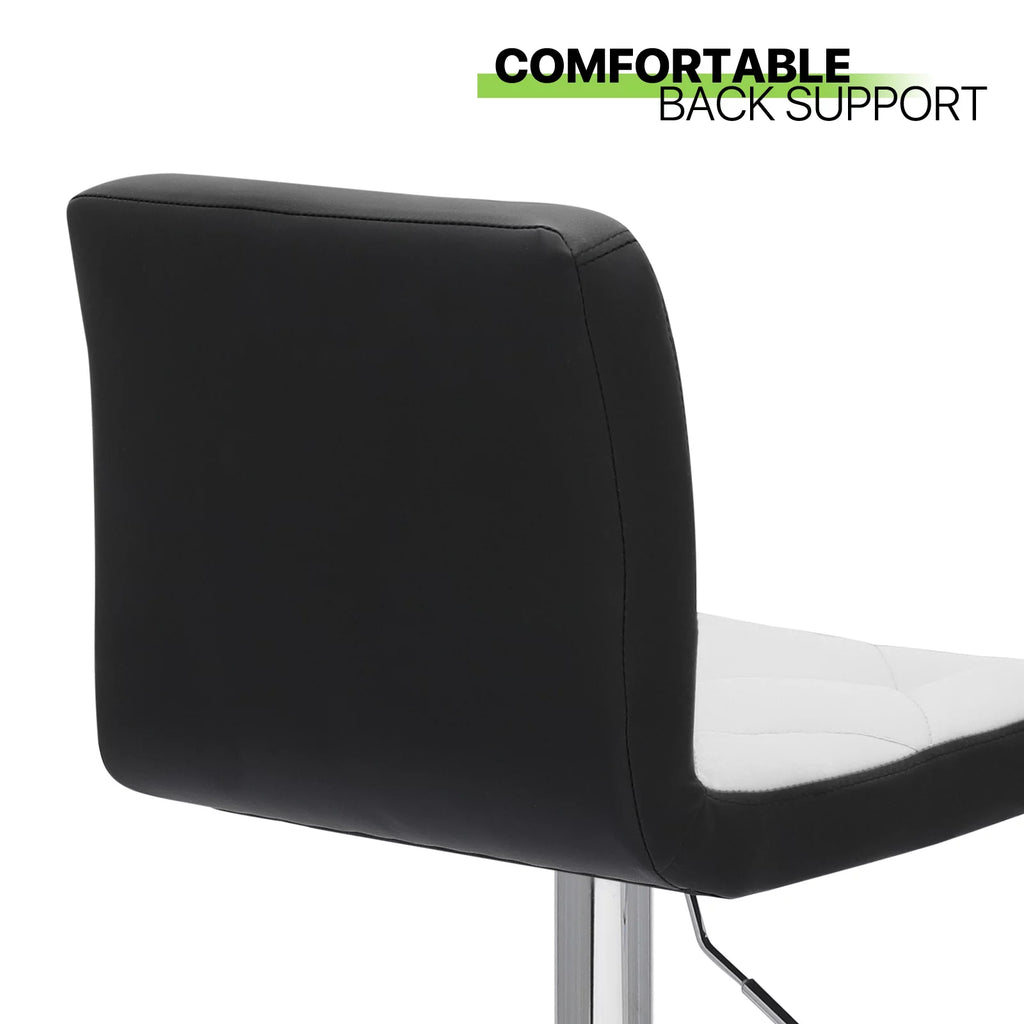 Set of 2 Faux Leather Adjustable Swivel Barstools G13321