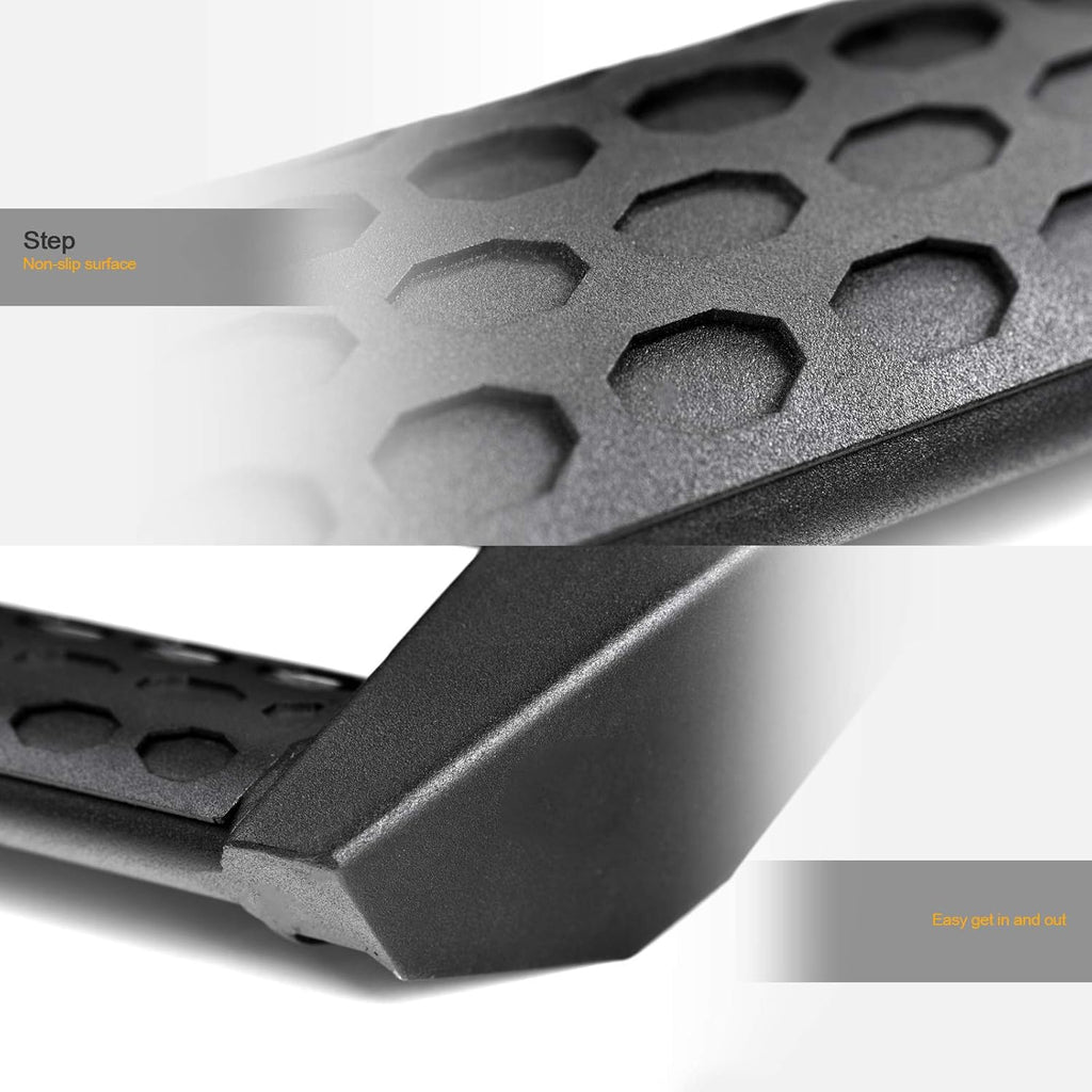 Matte Black Nerf Bars Running Boards for Ram 1500 Quad Cab G386784