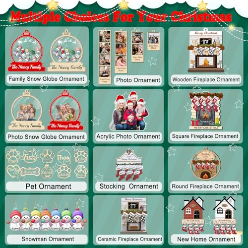 Wooden Christmas Ornament with Name Picture Y861