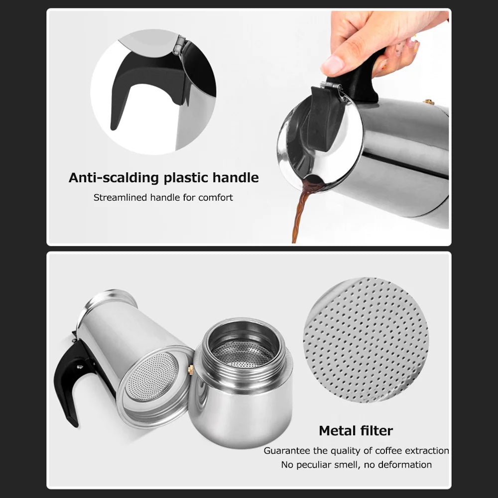 Stainless Steel Portable Electric Coffee Maker Z696