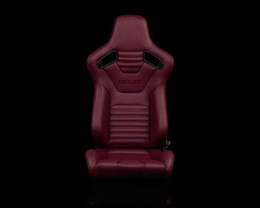 Maroon Leatherette Sport Seats with Black Stitching U110