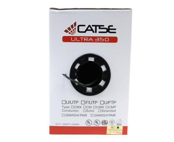 Cat5e Riser Bulk Ethernet Cable, 24 AWG 1000ft - Red E245