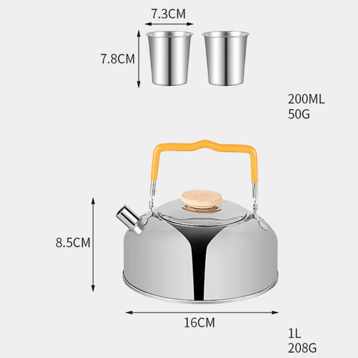 5 Pieces Camping Cookware Set with Carry Bag F11220