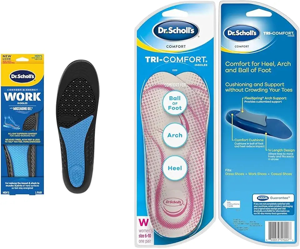 Work All-Day Superior Comfort Insoles for Men and Tri-Comfort Insoles for Women C246