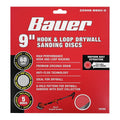 9 in. 60 Grit Hook and Loop Sanding Discs, 5 Pack I367