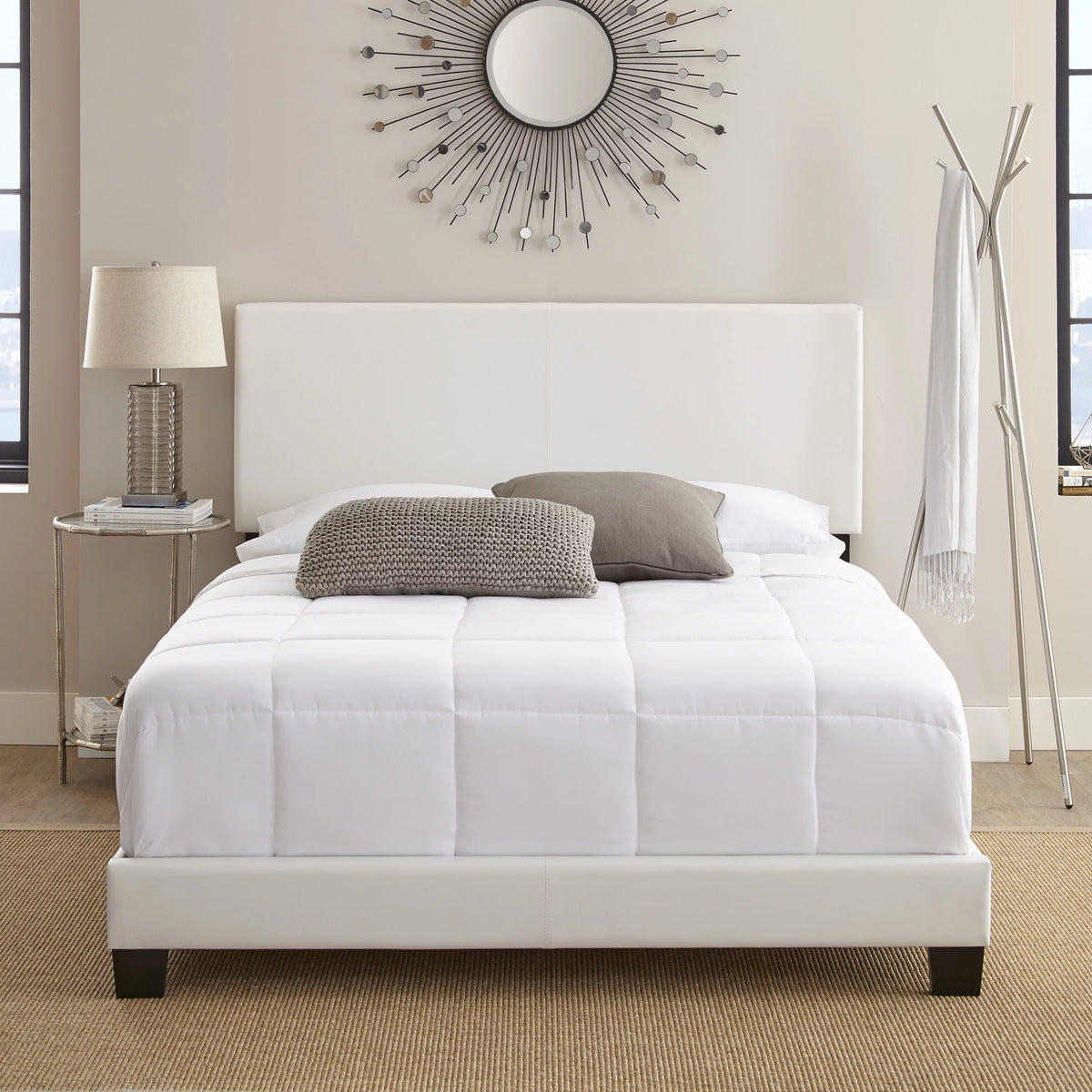Queen Upholstered Platform Bed V53605