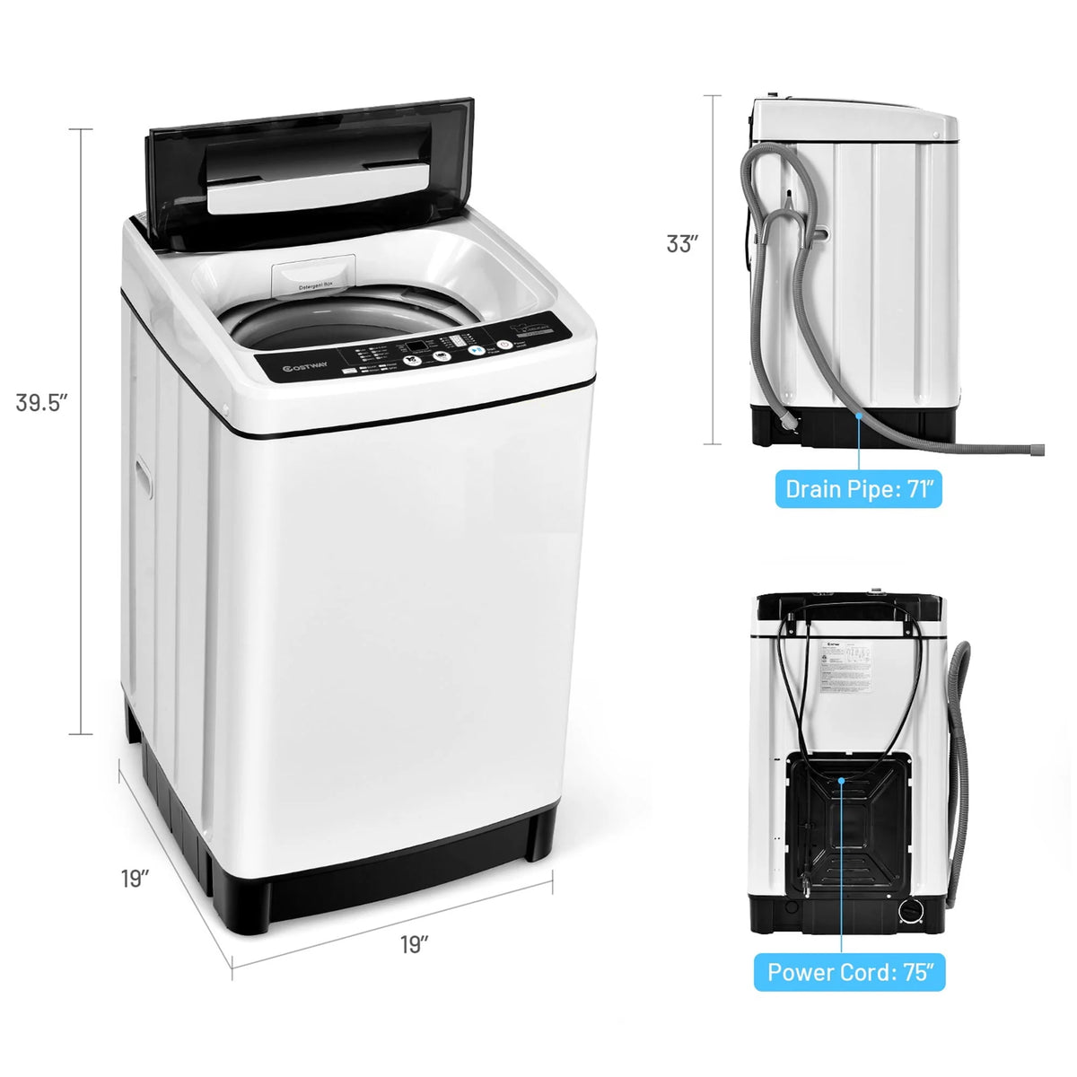 Compact 11 lbs Capacity Washing Machine J726