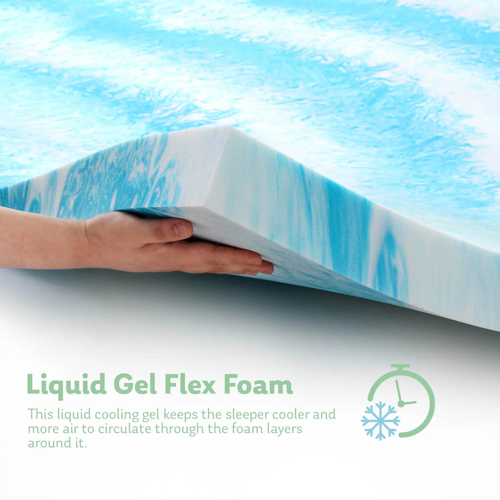 Black 8 inch Twin Size Gel Memory Foam Mattress T1511