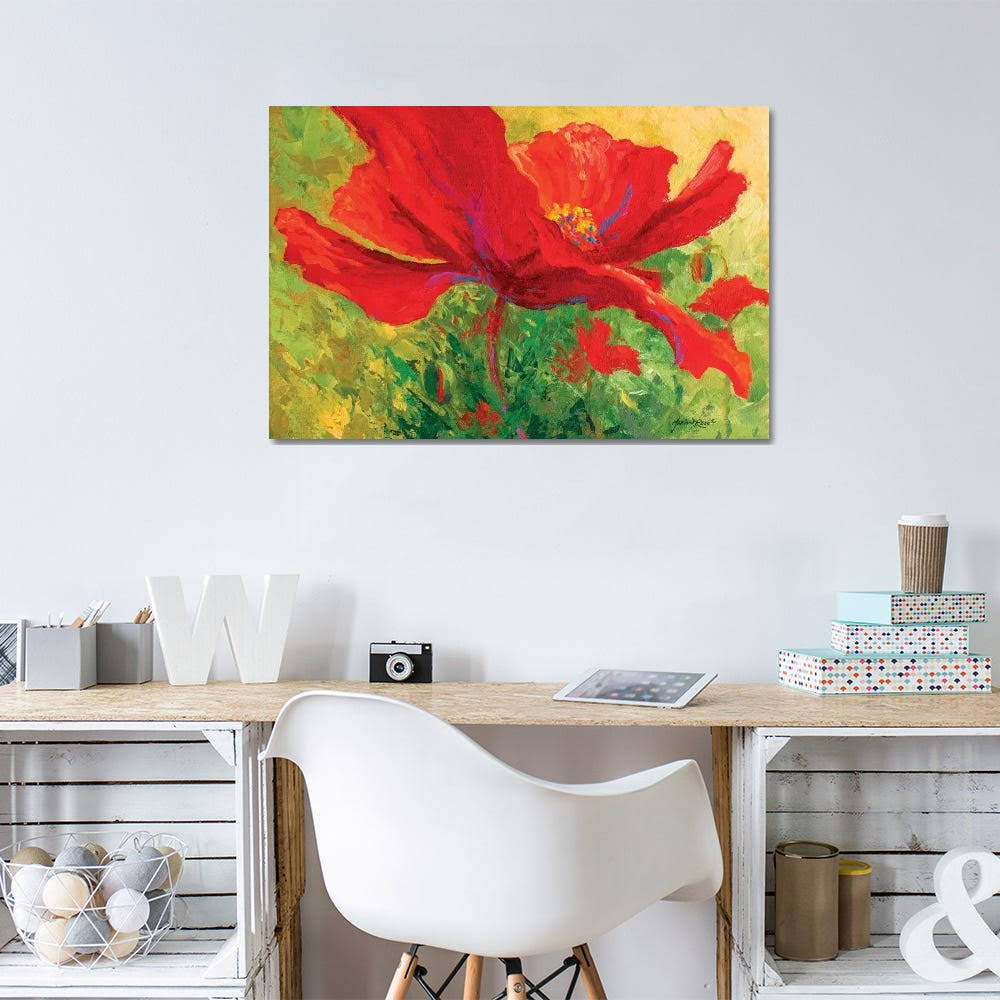 Red Poppy Canvas Art V244