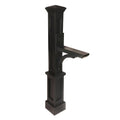 Black Single Arm Mail Post P8006