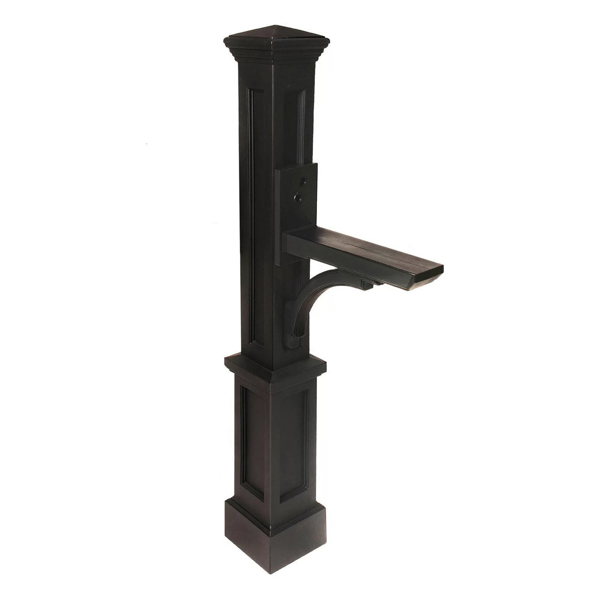 Black Single Arm Mail Post P8006