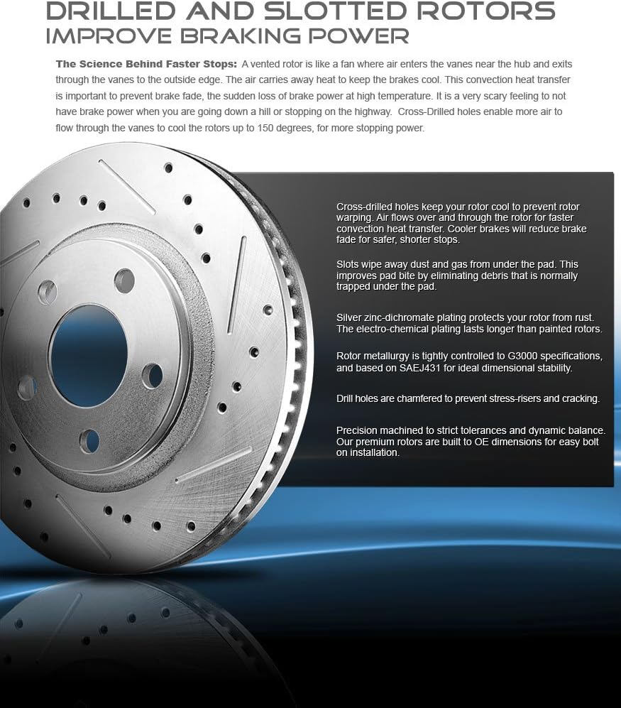 FRONT 324mm D/S 5 Lug Rotors K9496