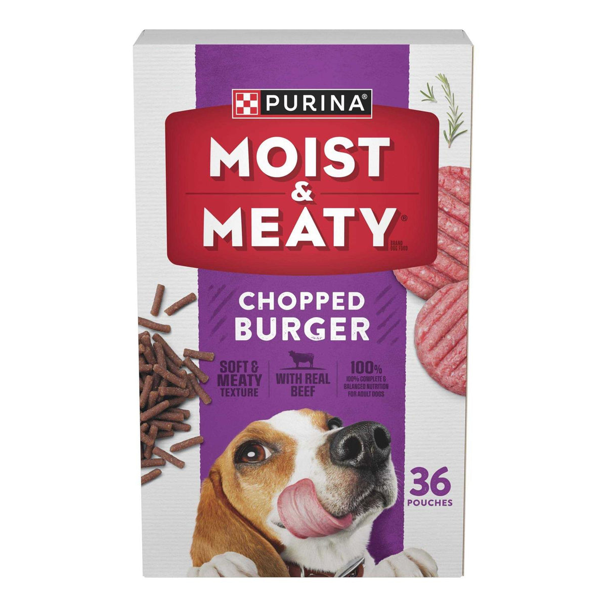 Moist & Meaty Chopped Burger Dog Food U280
