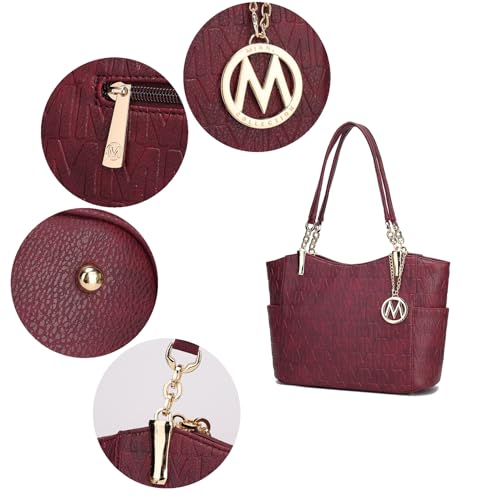 Vegan Leather Shoulder Bag Tote Bag Purse Set H417