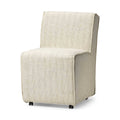 Cream Fabric Dining Chair on Casters T29864