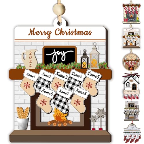 Wooden Christmas Ornament with Name Picture Y861