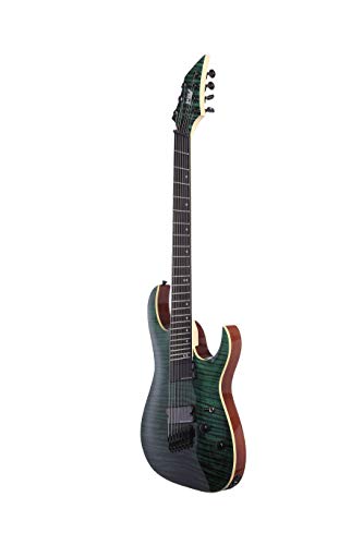 Trans Green 7 String Fanfret Electric Guitar M86333