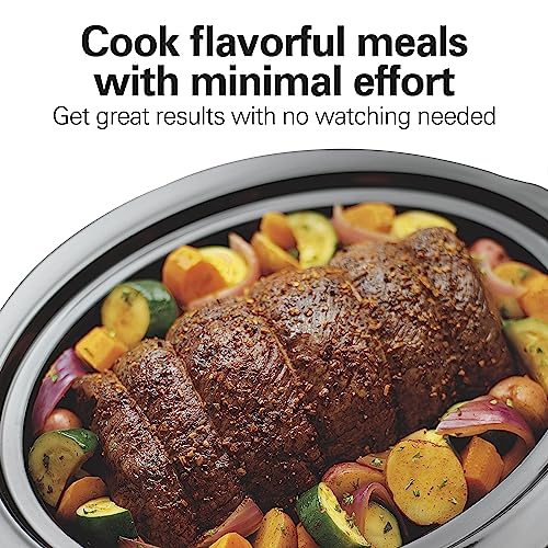 6-Quart Black Portable Slow Cooker Y1429