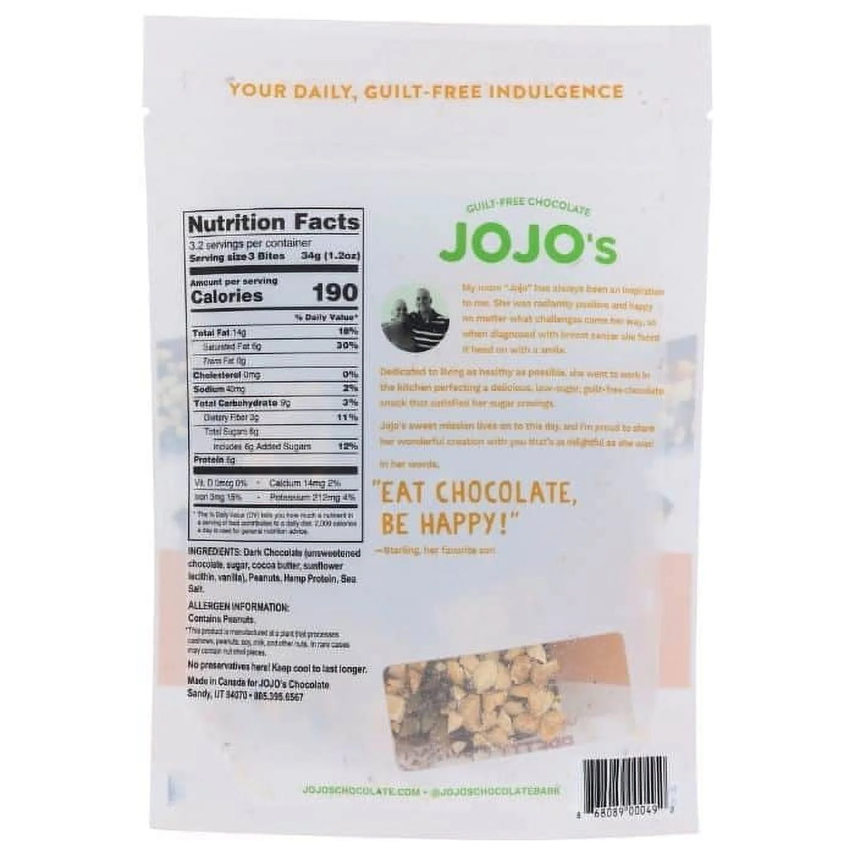 Vegan Dark Chocolate Peanut Butter Candy Bars, 3.9 oz Pack Of 6 W7131