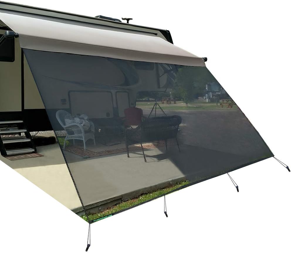 10'X20'3'' Black Mesh Sunshade Screen T1828