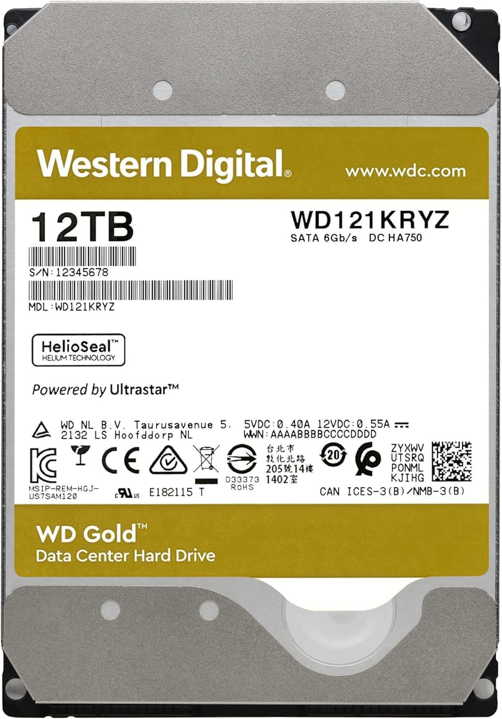 12TB 7200 RPM SATA 6 Gb/s 256 MB Cache 3.5 Internal Hard Drive M10768