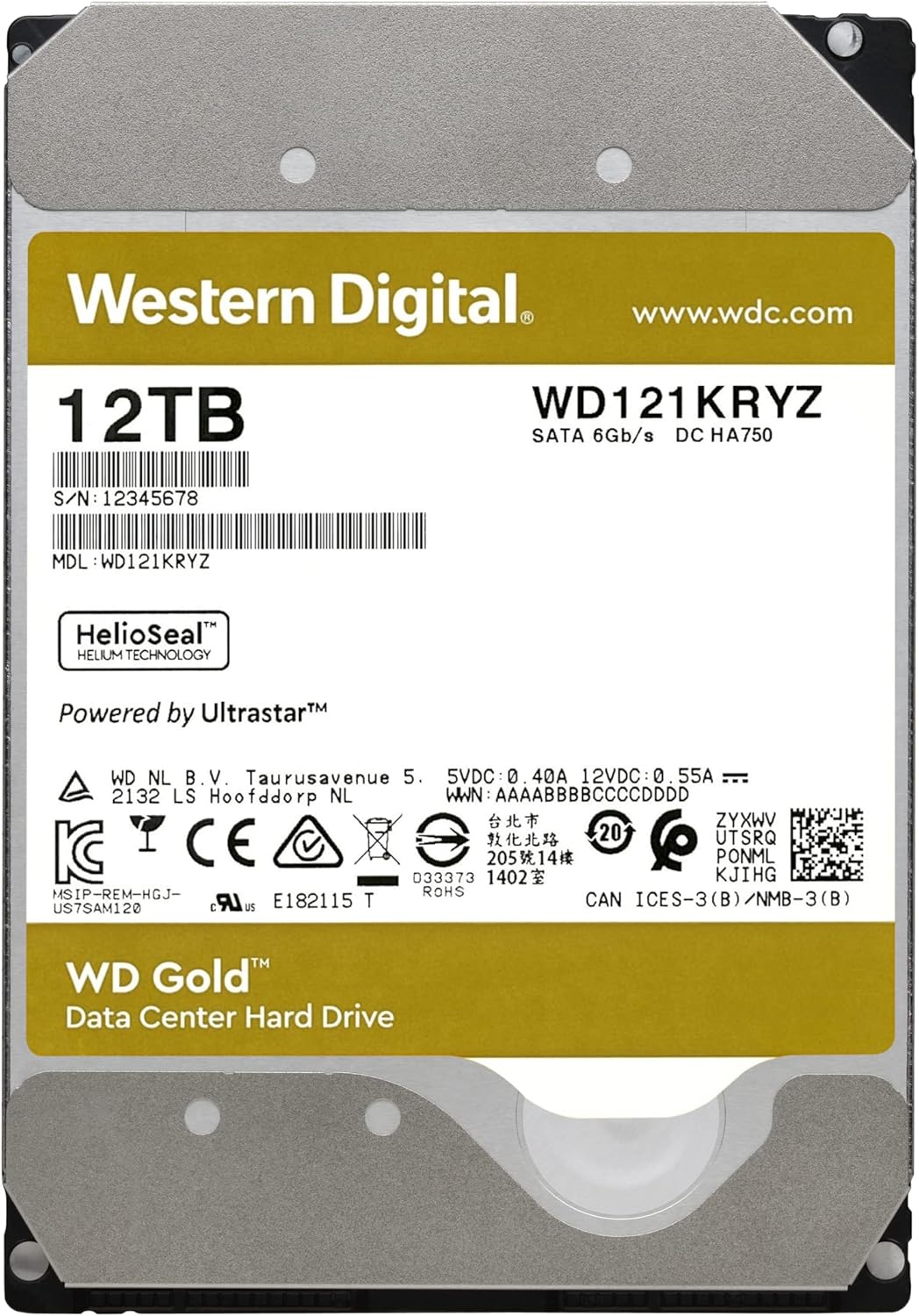 12TB 7200 RPM SATA 6 Gb/s 256 MB Cache 3.5 Internal Hard Drive M10768