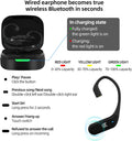 Wireless Adapter Cable Bluetooth 5.2 Module Upgrade Cable Ear Hook Black Pack of 2 M36943