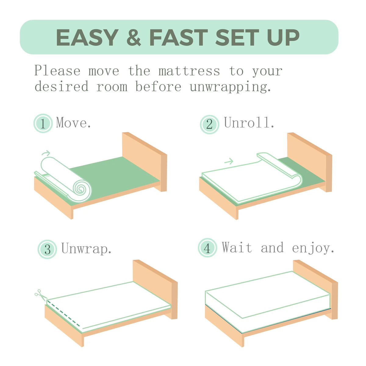 Black 8 inch Twin Size Gel Memory Foam Mattress T1511