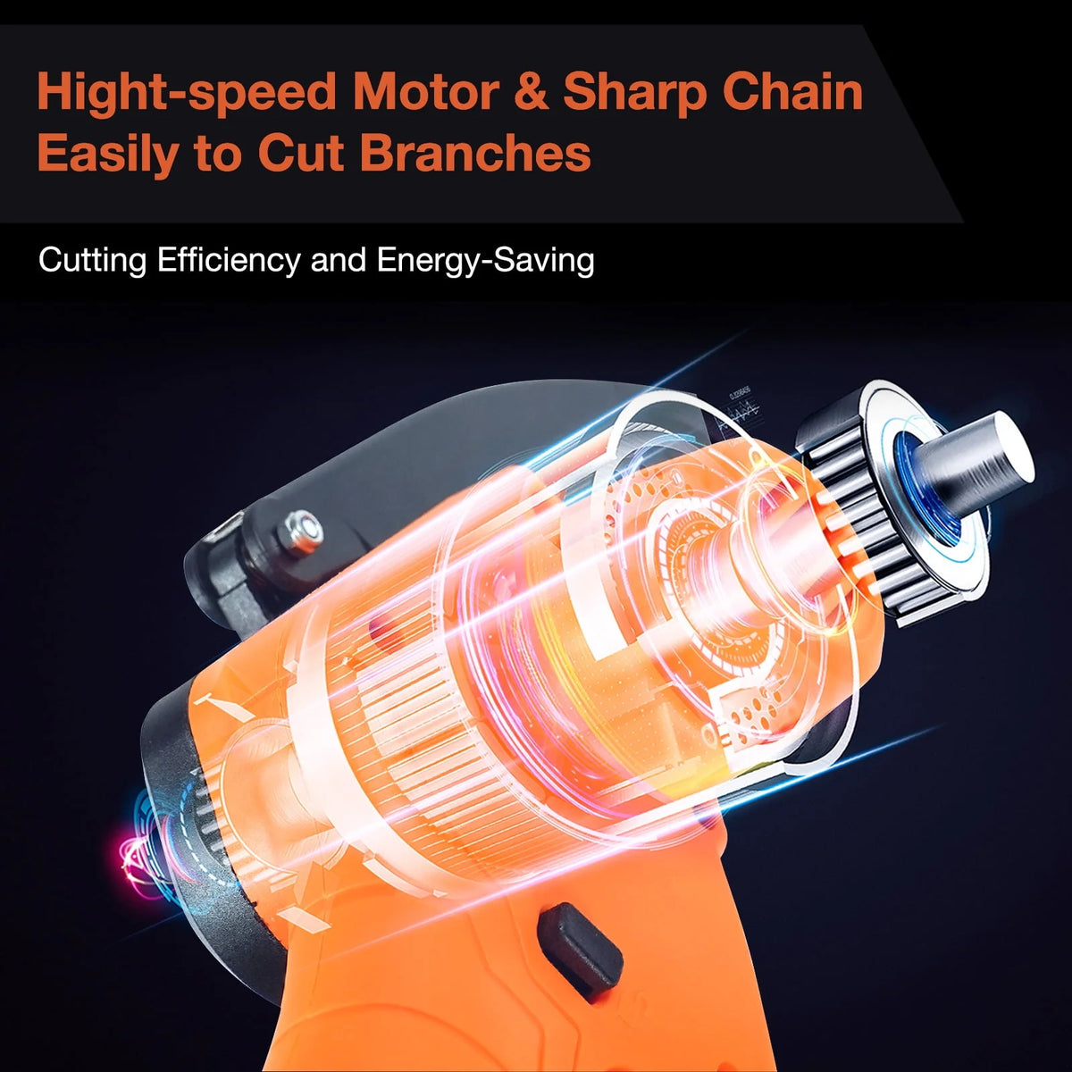 6 Mini Chainsaw Cordless Handheld Chain Saw with 2 Batteries 2 Chains O632809