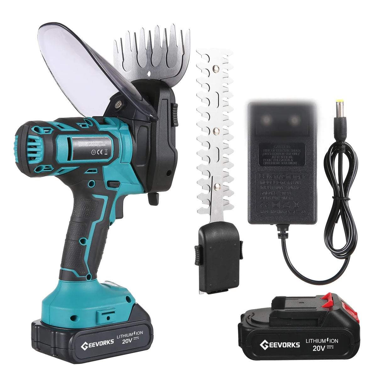 20V Cordless Grass Shears and Hedge Trimmers with 2pcs 2000mAh Battery Pack O904