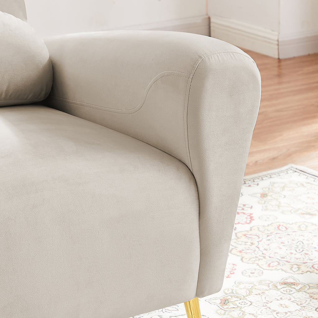 Blue Upholstered Armless Chair V8354