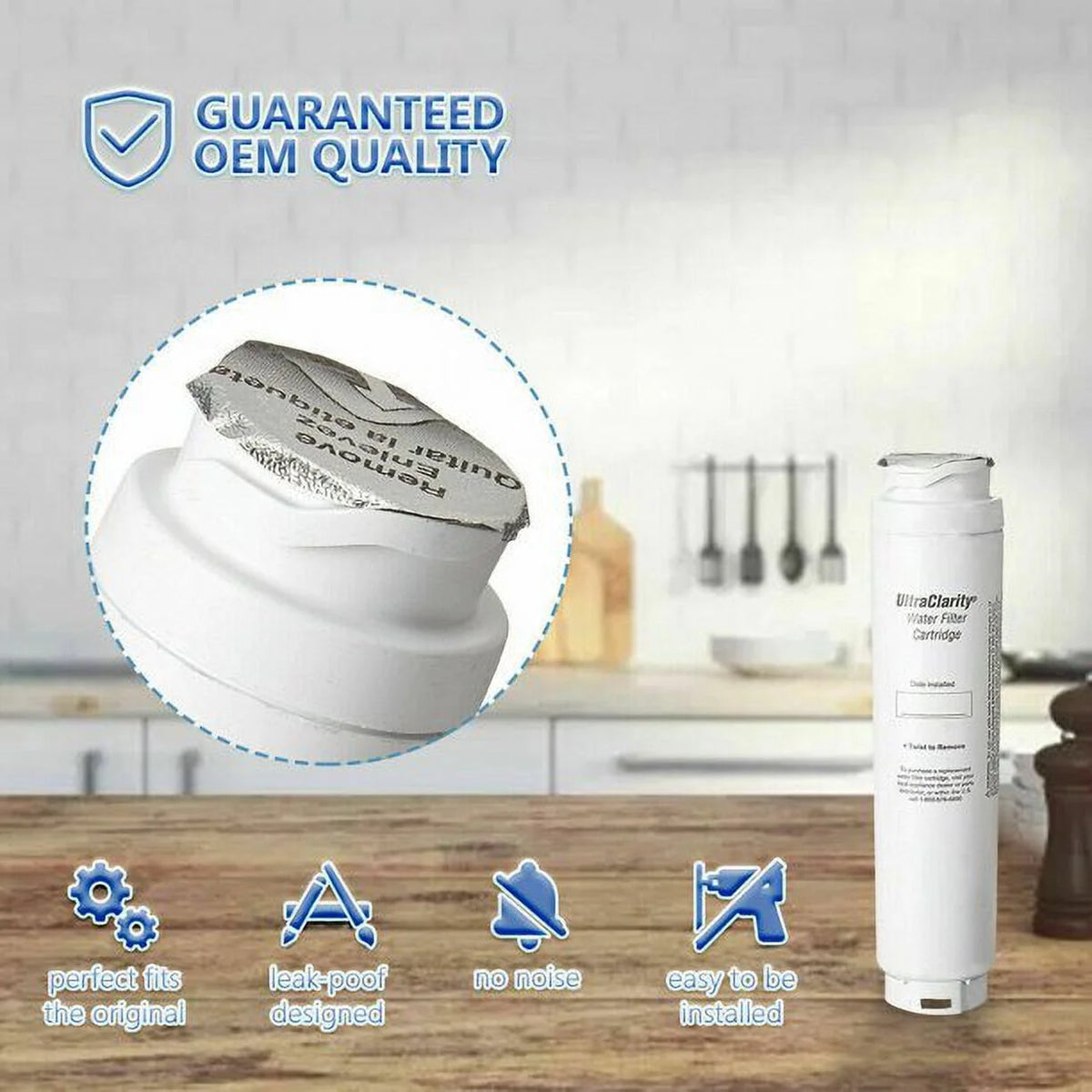 2 Pack Refrigerator Water Filter Cartridge D770765