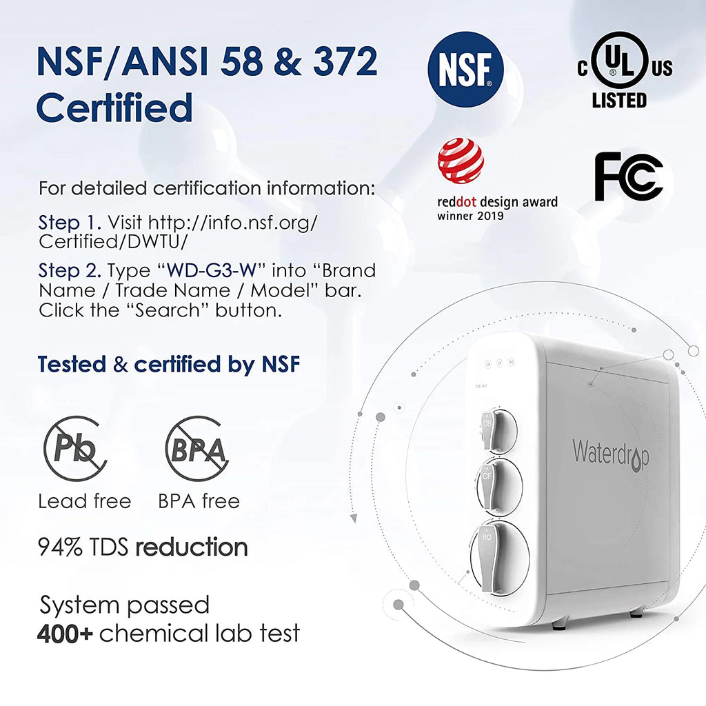 Tankless 7 Stage Reverse Osmosis Drinking Water Filtration System with Smart Faucet U21904