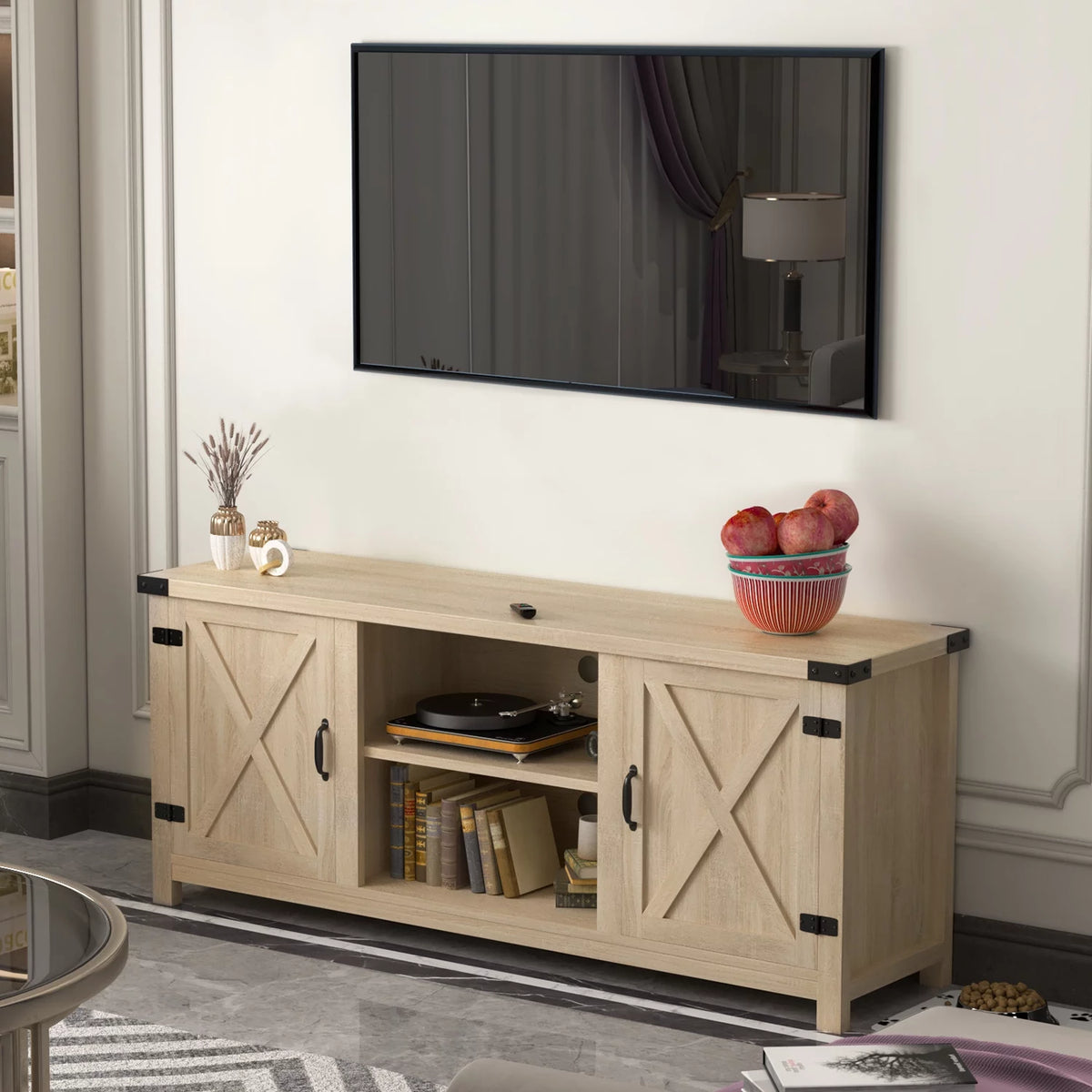 Walnut TV Stand Media Console S917716