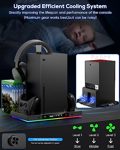 Charging Station with Cooling Fan for Console & Controller X408
