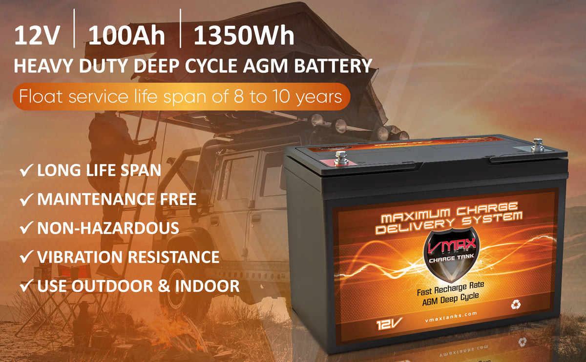 12 Volt Group 27 100Ah AGM Deep Cycle Battery G96305