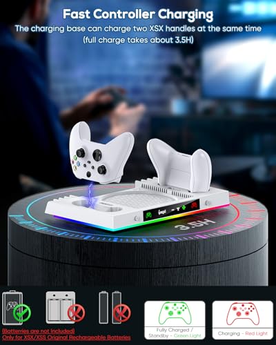 Charging Station with Cooling Fan for Console & Controller X408