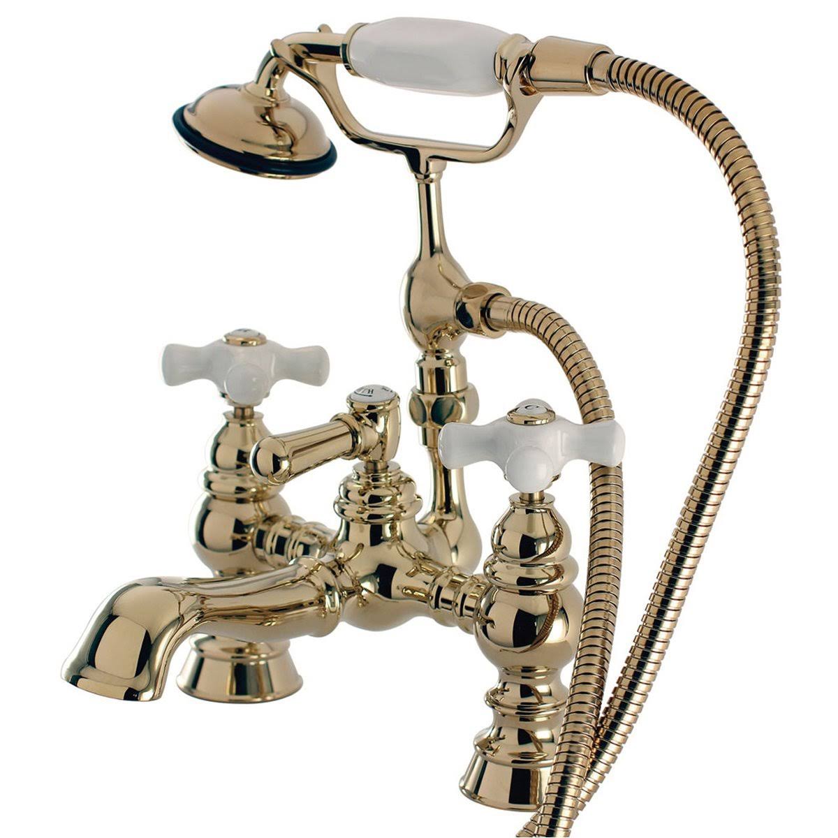 Vintage Deck Mount Clawfoot Tub Filler with Hand Shower R954