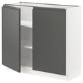 White Base Cabinet with Shelves, 2 Doors J31617