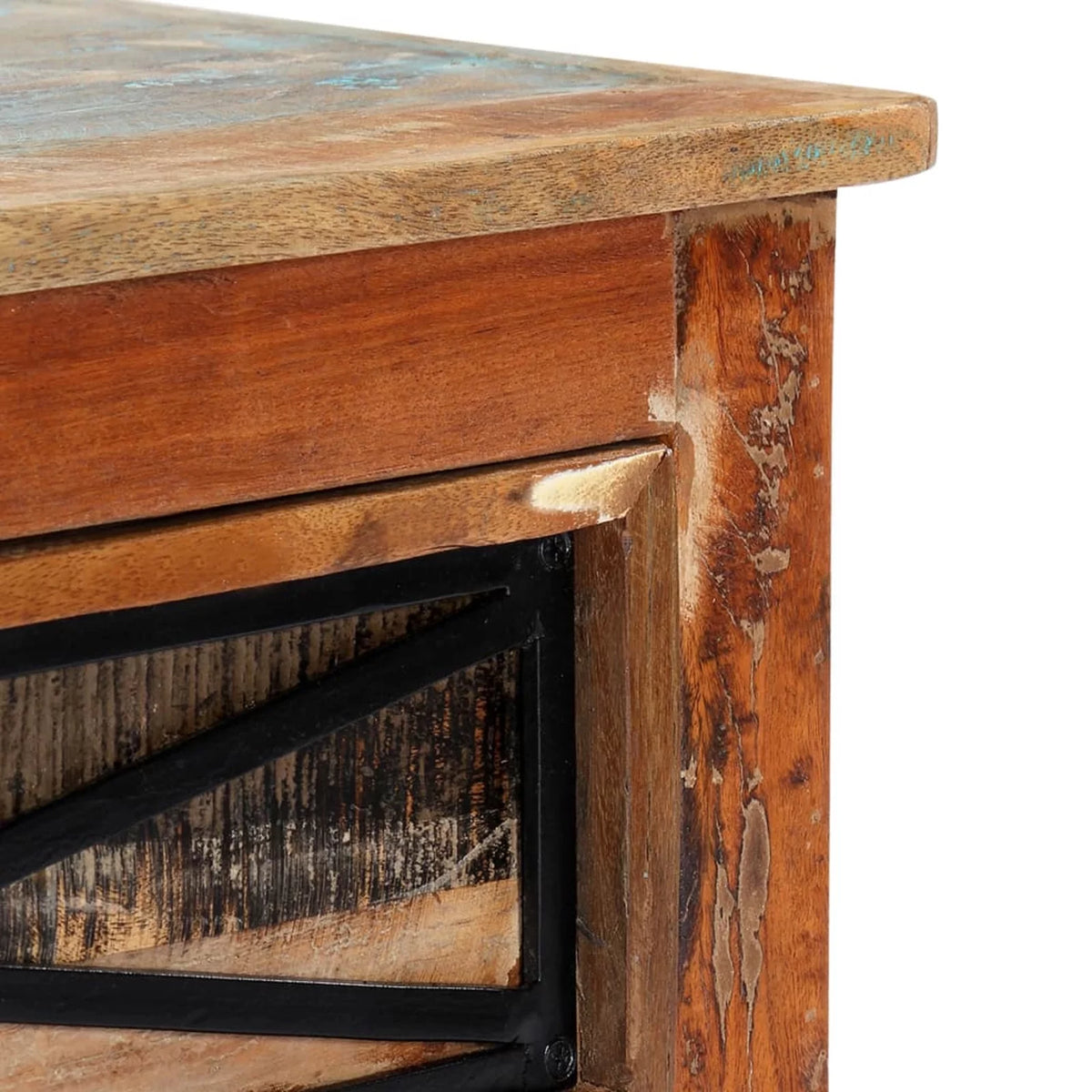 Reclaimed Wood TV Cabinet with 2 Storage Drawers C829