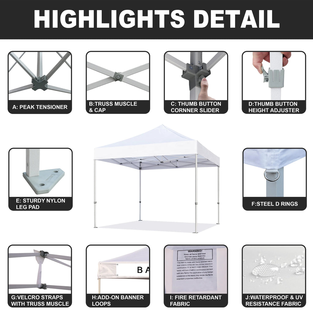 8x12 Pop up Canopy Tent F311915